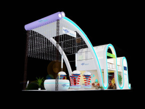 上海化工展昊基展台搭建效果图
