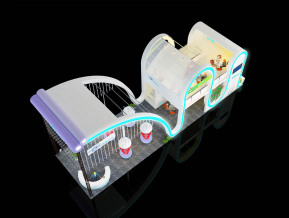 上海化工展昊基展台搭建效果图
