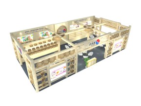全球通展台竹笼风方案