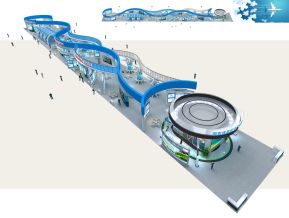 通用航空展台模型