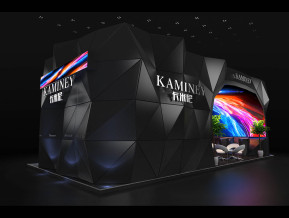 KAMINEY卡米尼三角切割电子科技展览展示展台模型