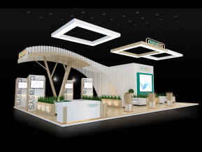 DADA阵列开放式木纹展览展示展台模型