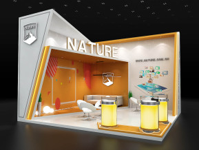 Nature电子科技三角斜切展览展示展台模型