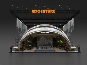 Adventure新中式家具展弧形异形展览展示展台模型