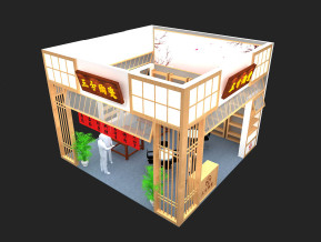 三分陶瓷展览模型