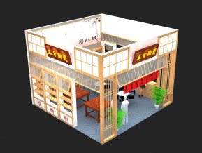 三分陶瓷展览模型
