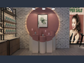 DINE工业风展台美博会设计