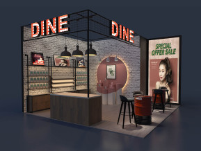 DINE工业风展台美博会设计