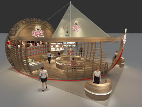 火船咖啡展览模型