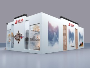 山水丝绸展览模型
