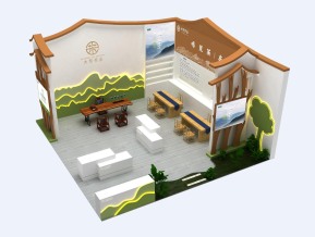 大荒茶业展台模型
