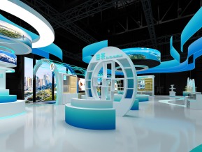 海南消博会展台模型