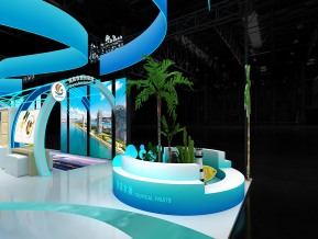 海南消博会展台模型