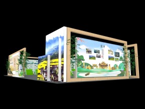 医疗养生展位模型