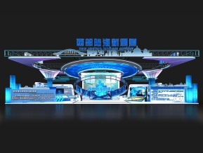 陆海新通道展览模型