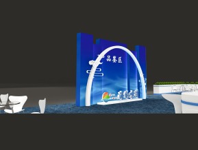 预制菜展台展团模型