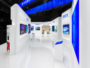 建设银行金融展展台模型