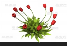 花 3d模型