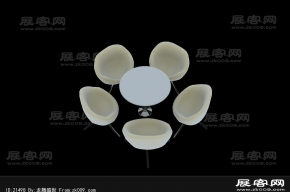 洽谈桌3D模型