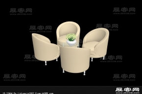 洽谈沙发模型