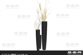 干枝花瓶 3d模型