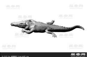 鳄鱼3D模型