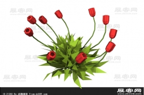花 3d模型