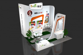赛普生物展台模型图片