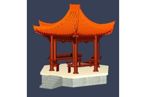 六角亭3D模型