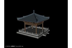 四角亭3D模型