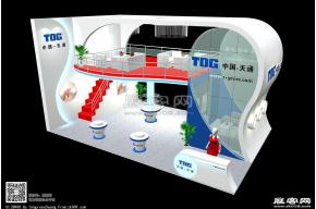 中国天通展位模型 展览图