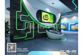 发光线型展厅模型 展厅图片