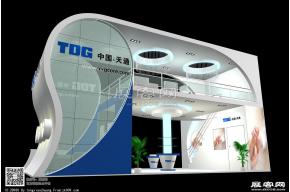 中国天通展位模型 展览图