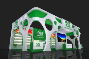 JINBEI今贝生物食品展览展台模型图片