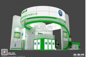 上海安集协康生物展台模型图片
