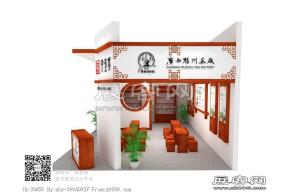 六堡茶展览模型图片