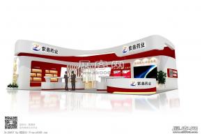 紫鑫药业展台模型图片