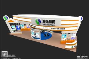 润弘制药展台模型图片