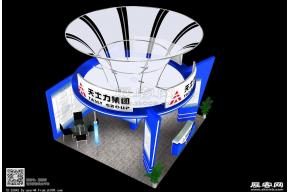 天士力集团展台模型图片
