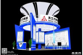 天士力集团展台模型图片