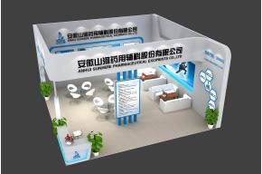 山河药辅展台模型图片