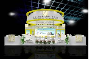 润城生物医药展台模型图片