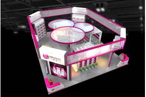 千姿美展台3D模型效果图