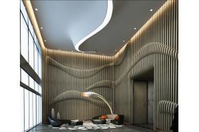现代酒店大堂3d模型图片