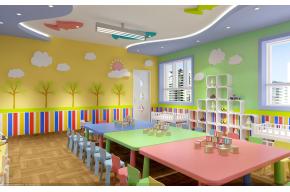 幼儿园教室3D模型效果图
