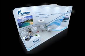 GAZPROM电子科技博览会展台模型图片