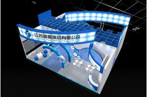 新晨医药展台模型图片