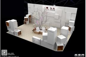 红枫红枫展台3D模型图片