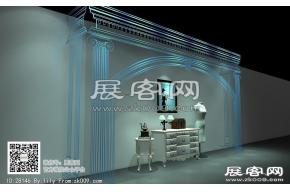 时尚欧式橱窗模型效果图