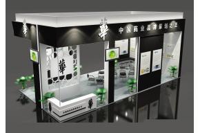 华药展台3D模型效果图